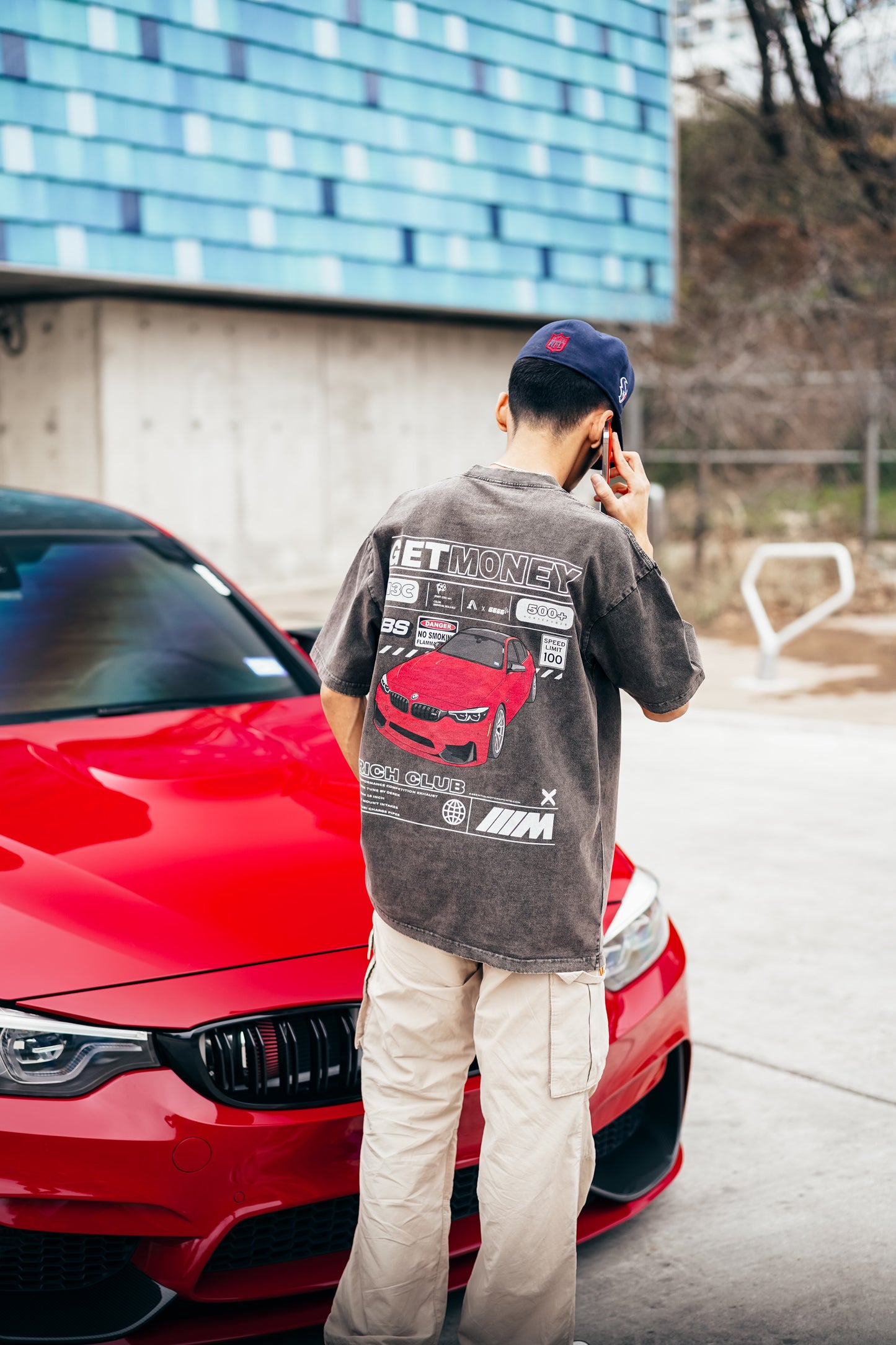 EM x F80DEE Oversize Snow Washed Tee